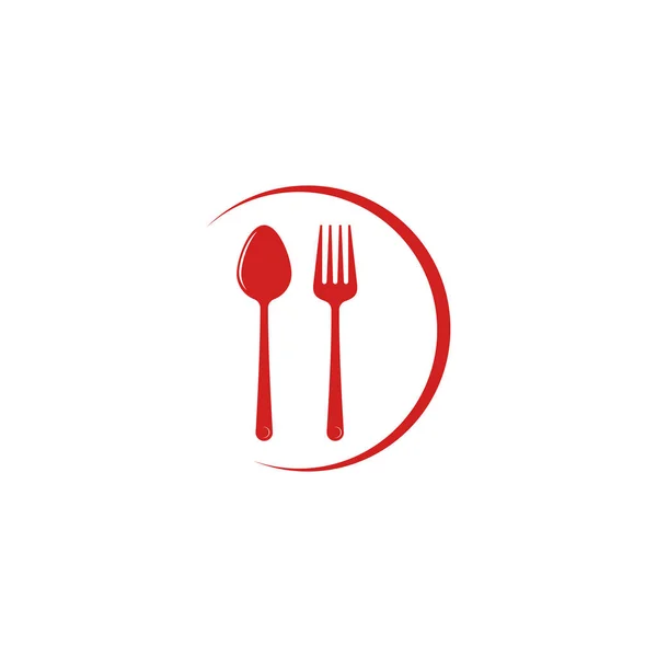 Gabel Messerlöffel für Restaurant und Lebensmittel Logo Template Vektor ic — Stockvektor