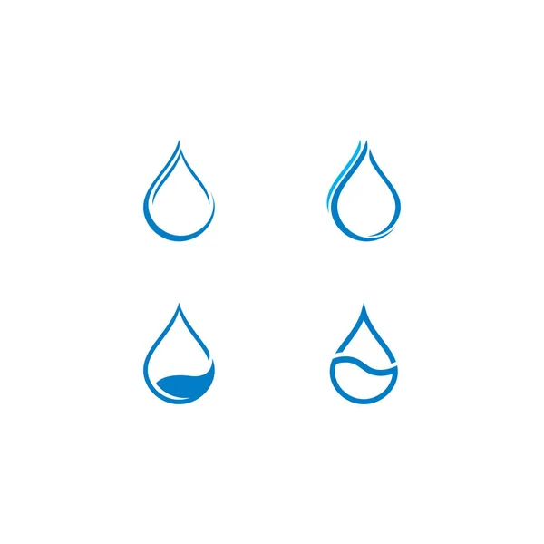 Set abstrakter Wassertropfen Symbole, Logo — Stockvektor