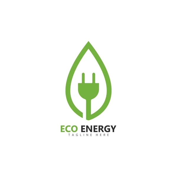 Eco energia logo sablon vektor ikon illusztráció — Stock Vector