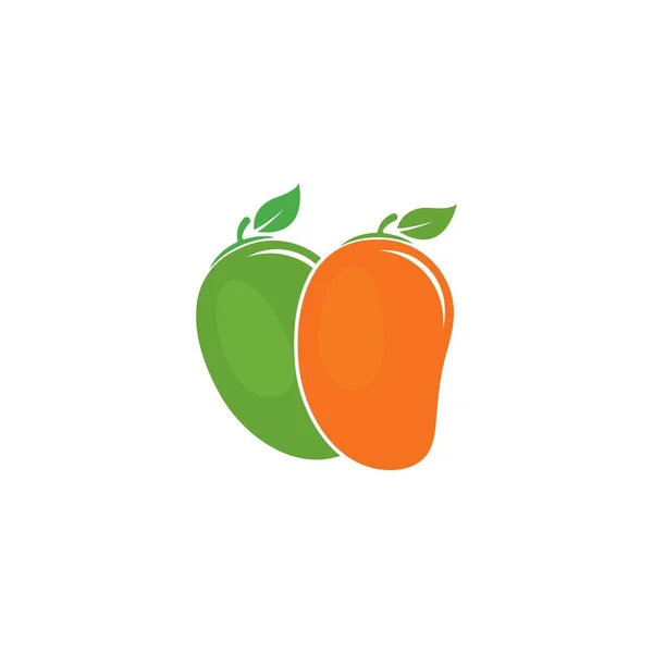 Mangue à plat. Logo vectoriel mangue. — Image vectorielle