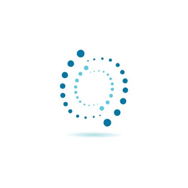 Soyut noktalar daire vektör simgesi illüstrasyon kümesi 