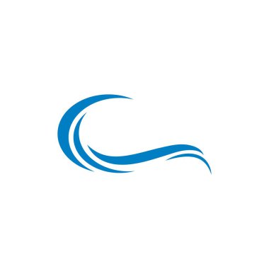 Su Dalgası sembolü ve simge logo şablonu 