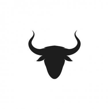 Boğa başlı logo vektör illüstrasyonu 
