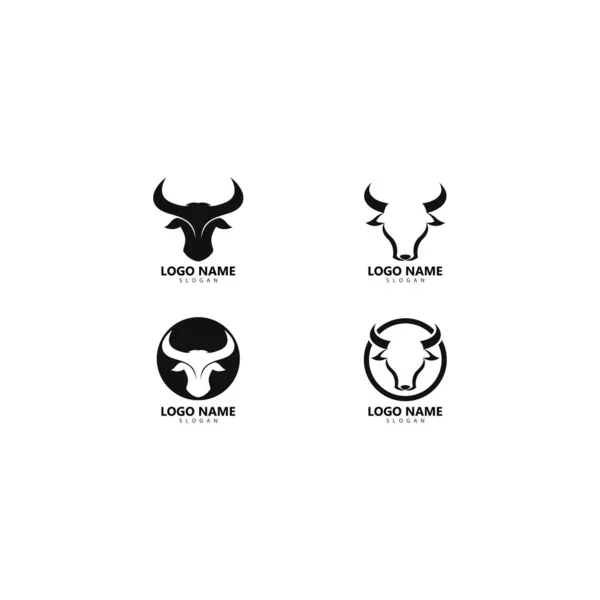 Απεικόνιση εικονίδιο φορέα λογότυπο κεφαλή ταύρου — Διανυσματικό Αρχείο