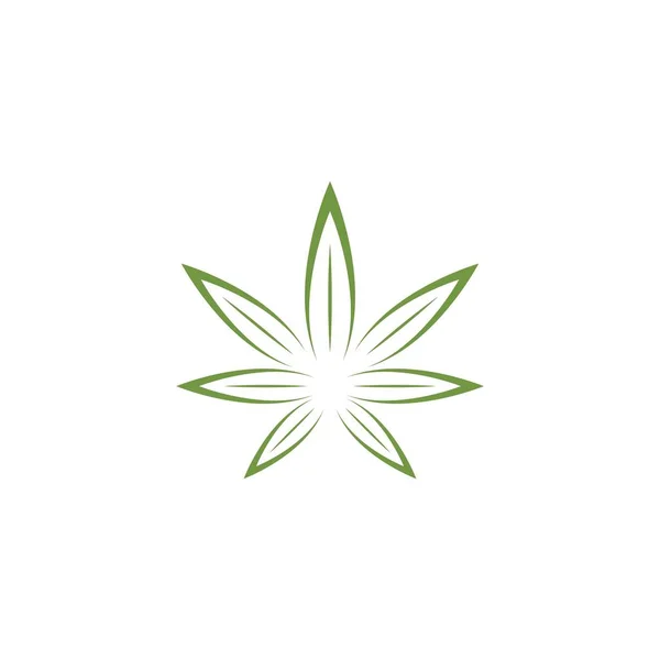 Canabis blad sjabloon vector illustratie pictogram — Stockvector