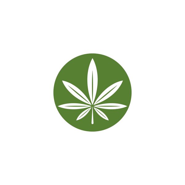 Значок векторной иллюстрации листа Канабиса
 