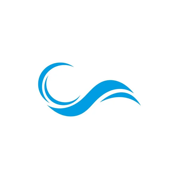 Plantilla de logotipo de ola de agua. vector Icono ilustración — Vector de stock
