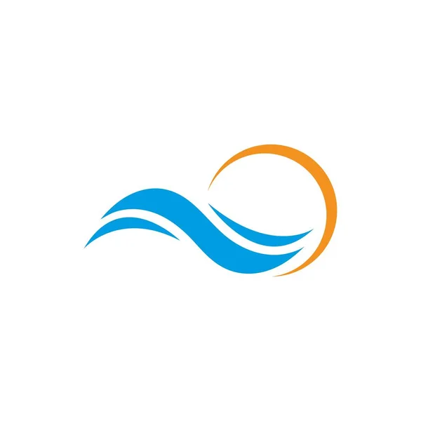 Vorlage für das Logo der Wasserwelle. Vektor-Symbol-Illustration — Stockvektor