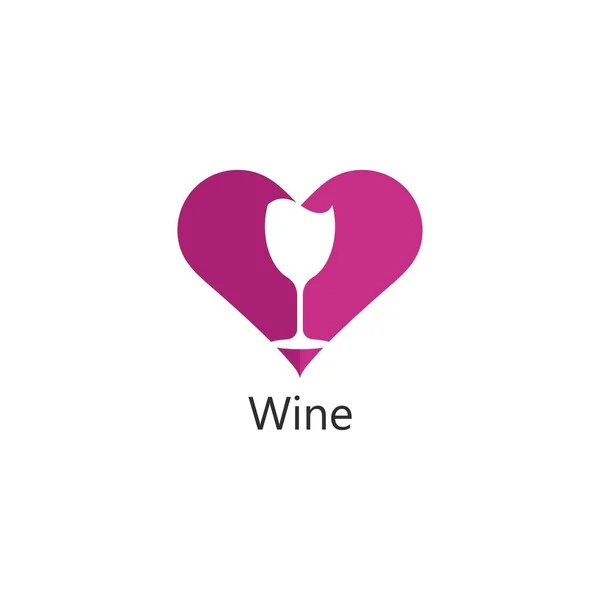 Diseño del logotipo del vino plantilla . — Vector de stock