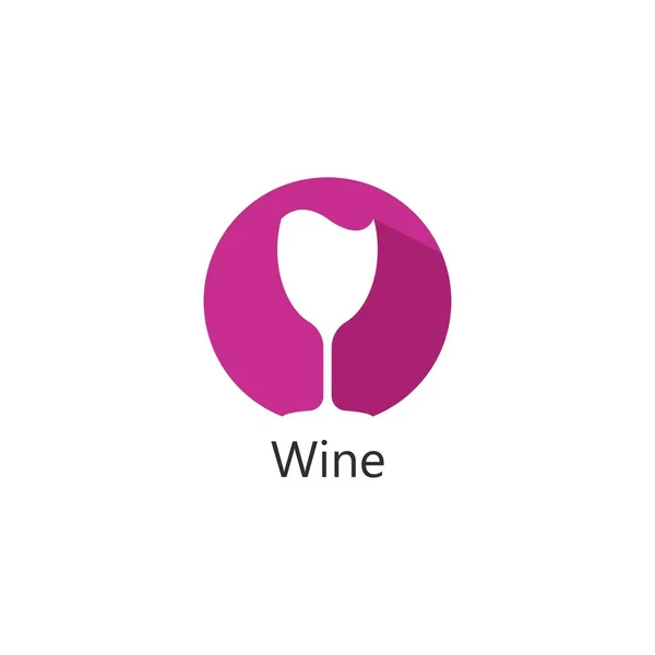 Modèle de conception de logo vin . — Image vectorielle