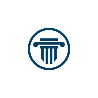Pillar Logo şablonu. Sütun vektör çizim 