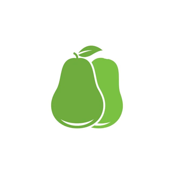 Illustration d'icône vectorielle de logo de fruit de poire — Image vectorielle