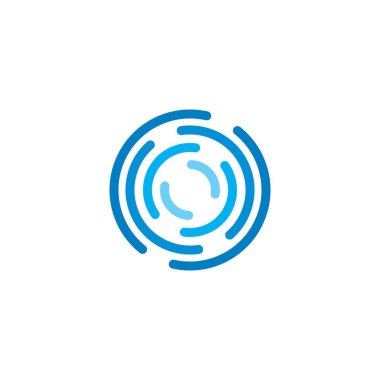 soyut daire logosu vektör şablonu simgesi illüstrasyon 