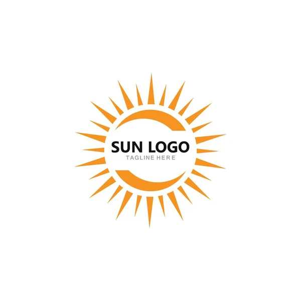 Векторная иллюстрация с логотипом солнца — стоковый вектор