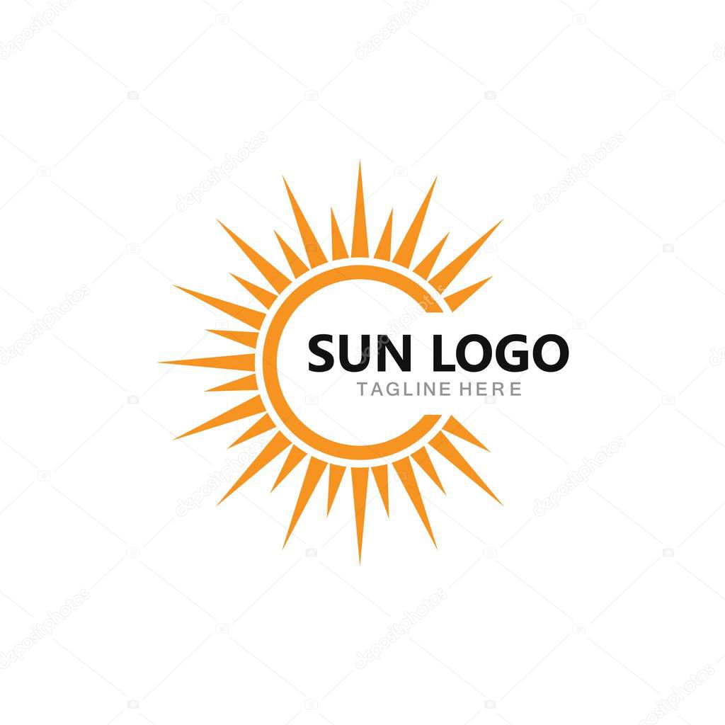 Sun Logo Icon Vector illustration design
