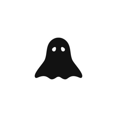 Korkunç hayalet logo vektör simgesi illüstrasyon seti 