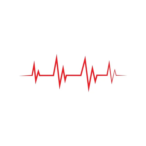 Heartbeat cardiogram pictogram vector illustratie — Stockvector