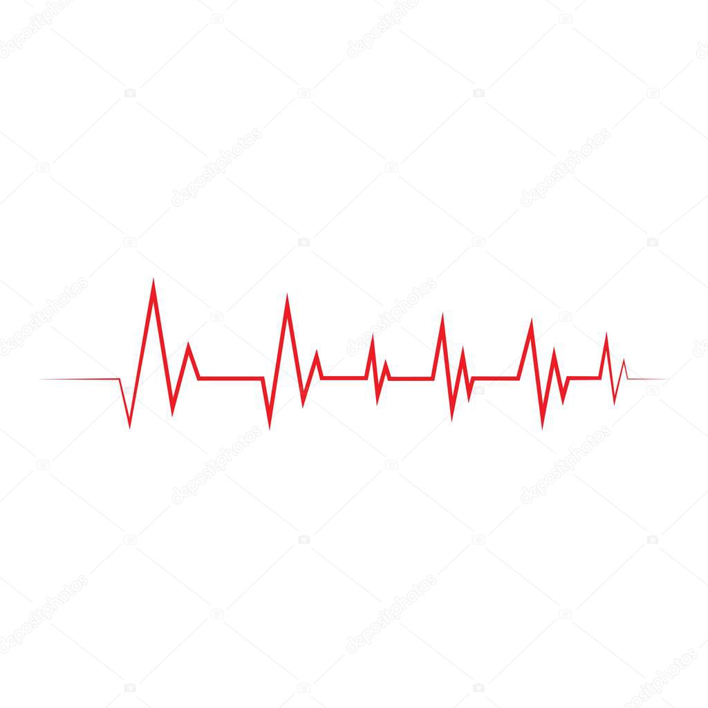 Heartbeat Cardiogram Icon Vector illustration 