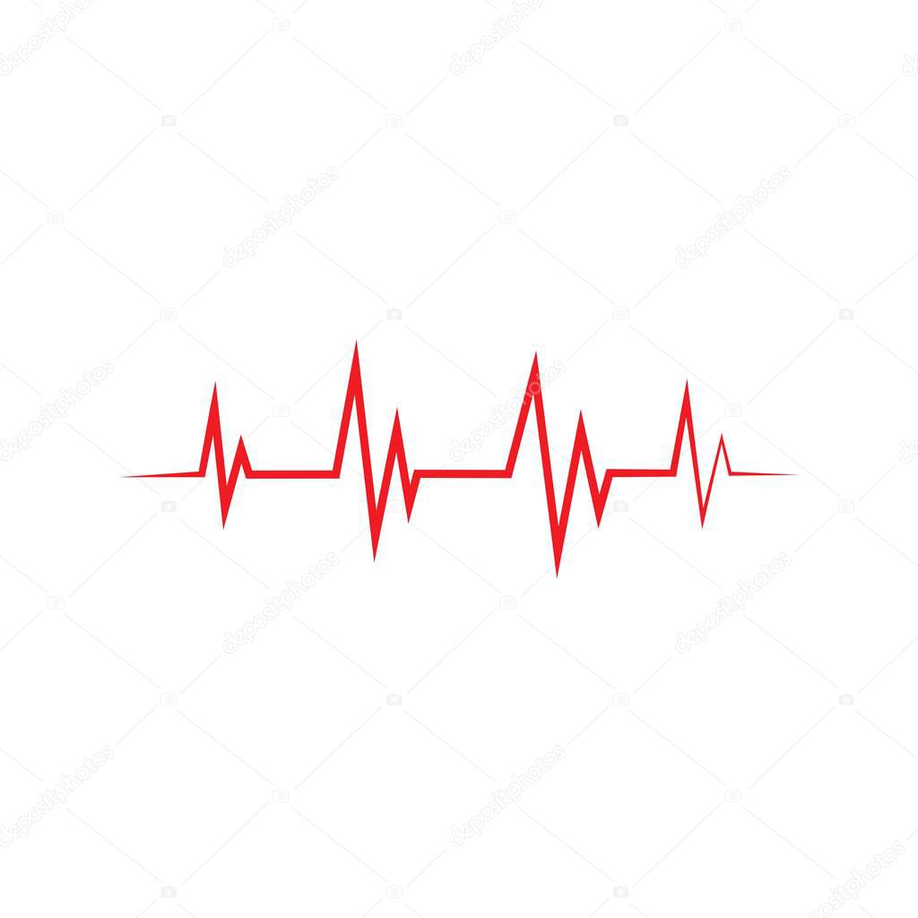 Heartbeat Cardiogram Icon Vector illustration 