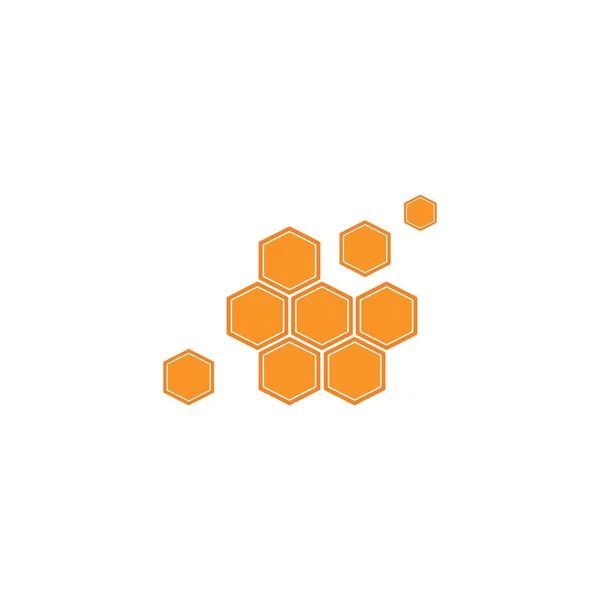 Honey comb logo vector icon concept — Stock Vector