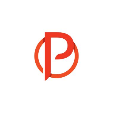 P harfi logosu şablon logo vektör simgesi illüstrasyon 