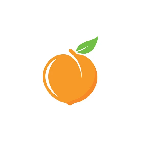 Ensemble d'illustration de concept d'icône vectorielle de logo de fruit de pêche — Image vectorielle