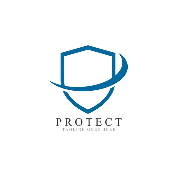 Shield protector logo icon illustration — Stock Vector