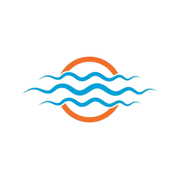 Water Wave Logo Template. vector Icon illustration — Stock Vector