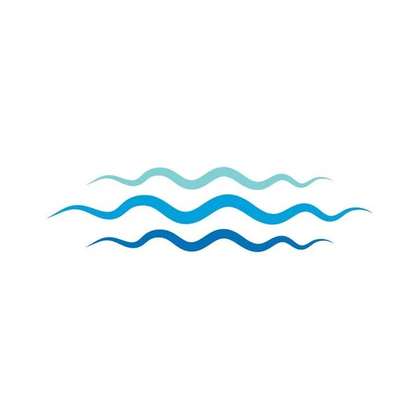 Vorlage für das Logo der Wasserwelle. Vektor-Symbol-Illustration — Stockvektor