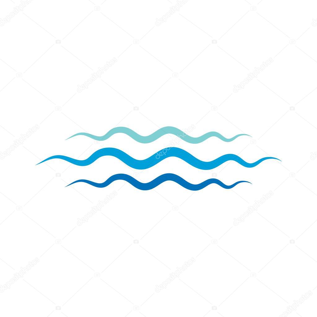 Water Wave Logo Template. vector Icon illustration 