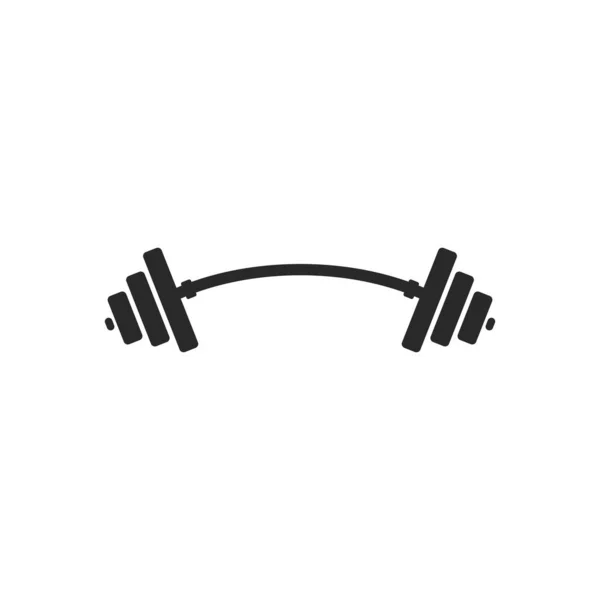 Barbell, halter Gym pictogram logo sjabloon gym badge, fitness logo — Stockvector