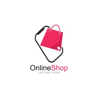 Online alışveriş vektör logosu 