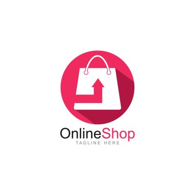 Online alışveriş vektör logosu 