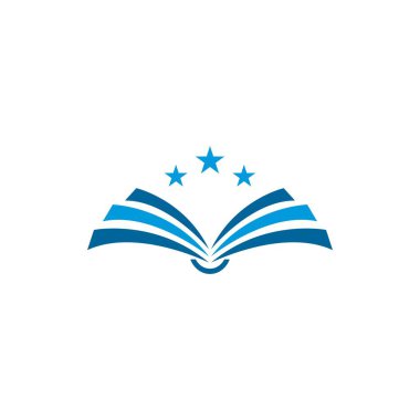 Kitap Logosu Şablon vektör Çizimi 