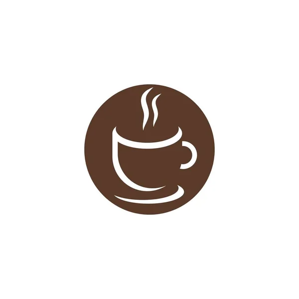 Taza de café Logo Plantilla icono de vector — Archivo Imágenes Vectoriales