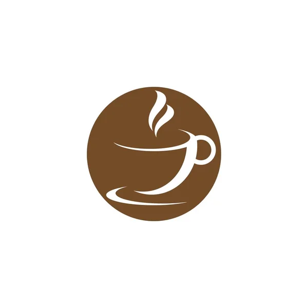 Taza de café Logo Plantilla icono de vector — Archivo Imágenes Vectoriales