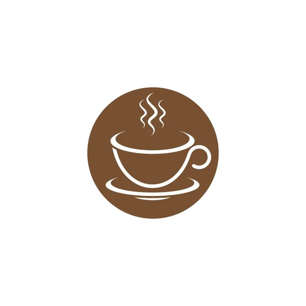 Taza de café Logo Plantilla icono de vector — Archivo Imágenes Vectoriales