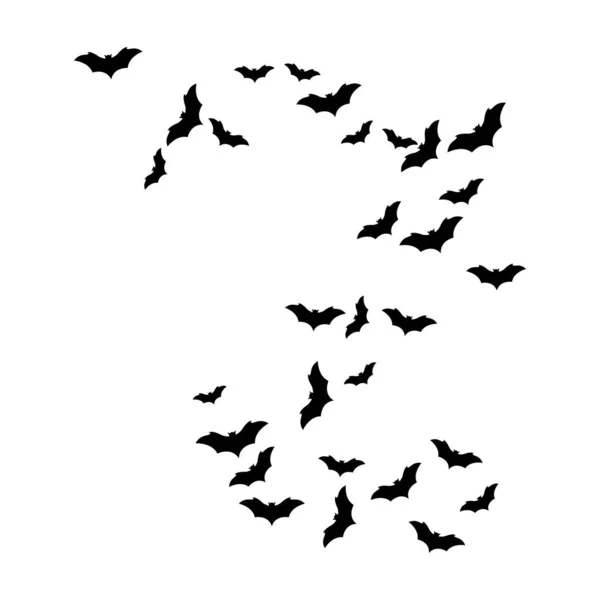 Набор фоновых векторных иллюстраций летучих мышей — стоковый вектор