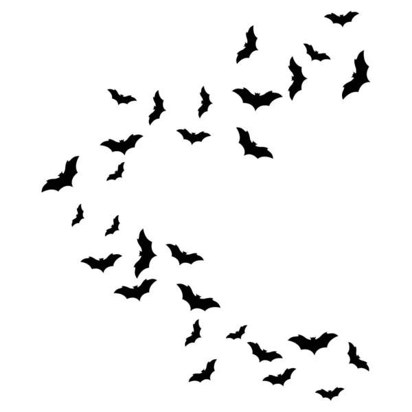 Набор фоновых векторных иллюстраций летучих мышей — стоковый вектор