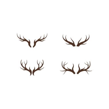 Geyik boynuzu logo vektör çizimi