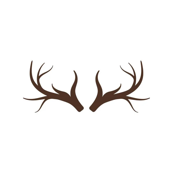 Herten gewei logo vector pictogram illustratie — Stockvector