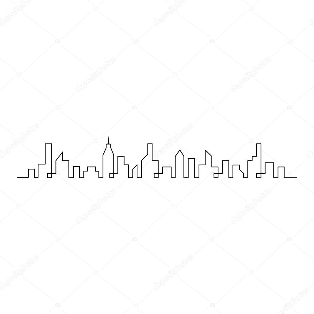 Modern city skyline concept vector illustration design