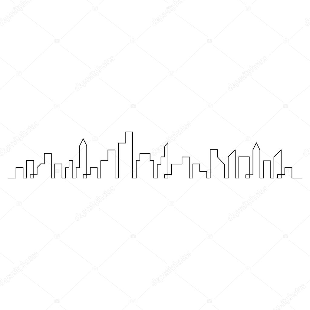 Modern city skyline concept vector illustration design