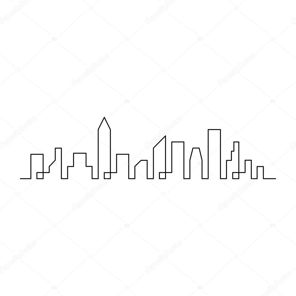 Modern city skyline concept vector illustration design