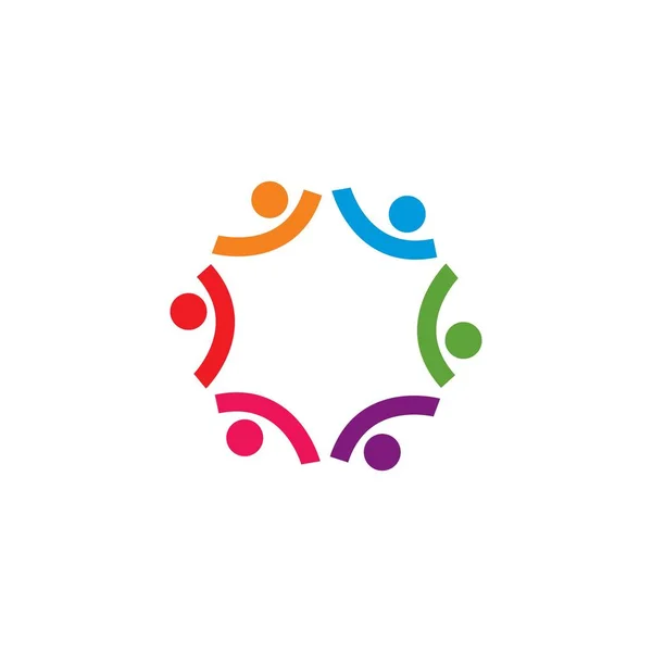 Adoption und Gemeinschaftspflege Logo Template Vektor — Stockvektor
