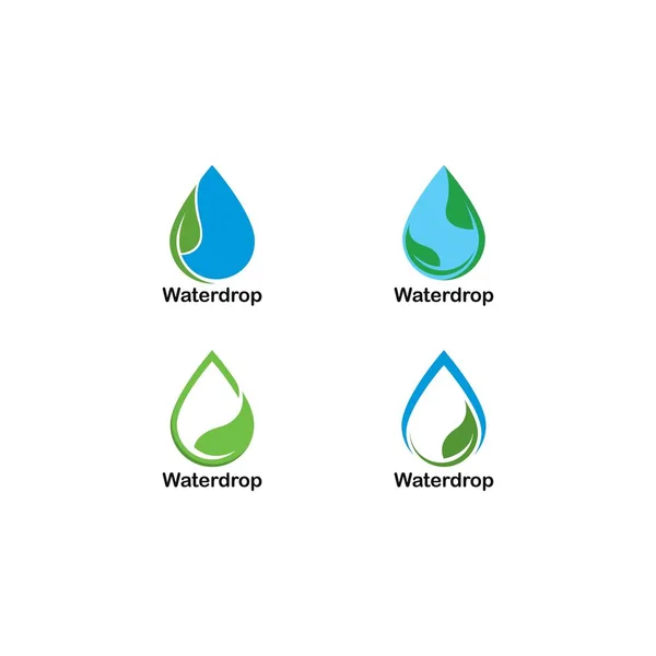 Ilustração do ícone do vetor do modelo do logotipo da gota de água —  Vetores de Stock