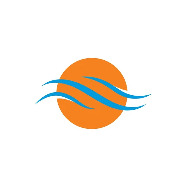 Plantilla de logotipo de ola de agua. vector Icono ilustración — Vector de stock
