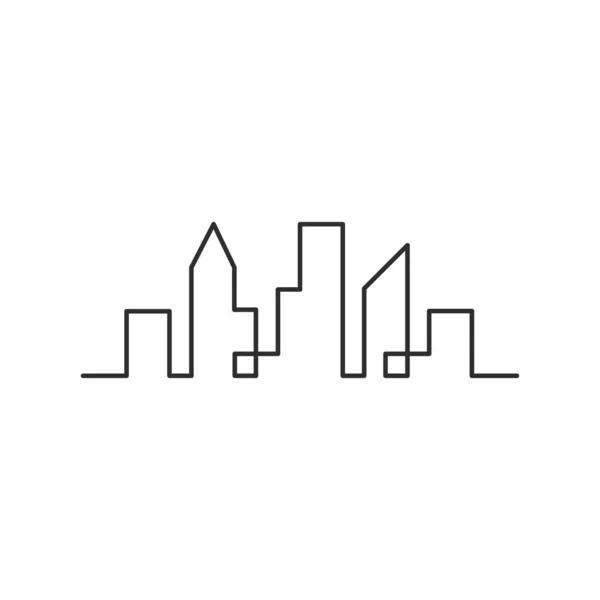 Modern city skyline concept vector illustration — Stock Vector