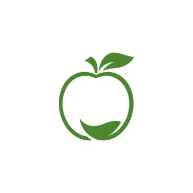 Apple logosu şablon vektör illüstrasyon 