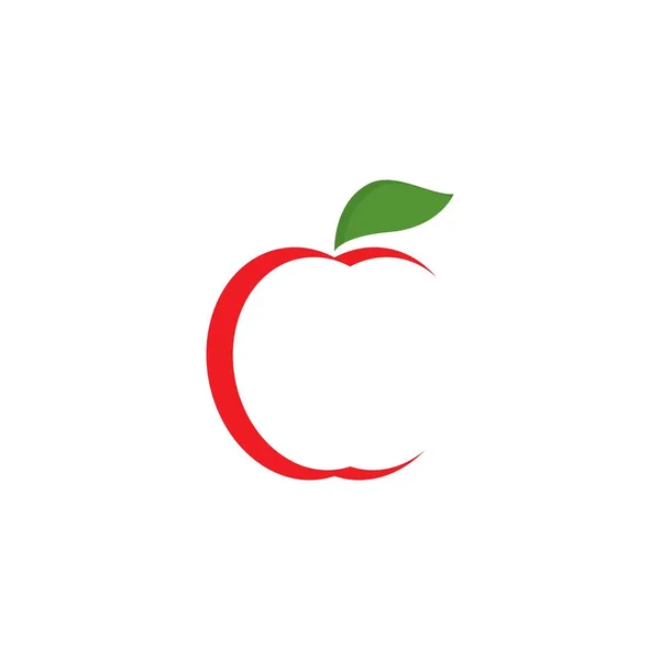 Modelo de logotipo da Apple ilustração vetorial —  Vetores de Stock